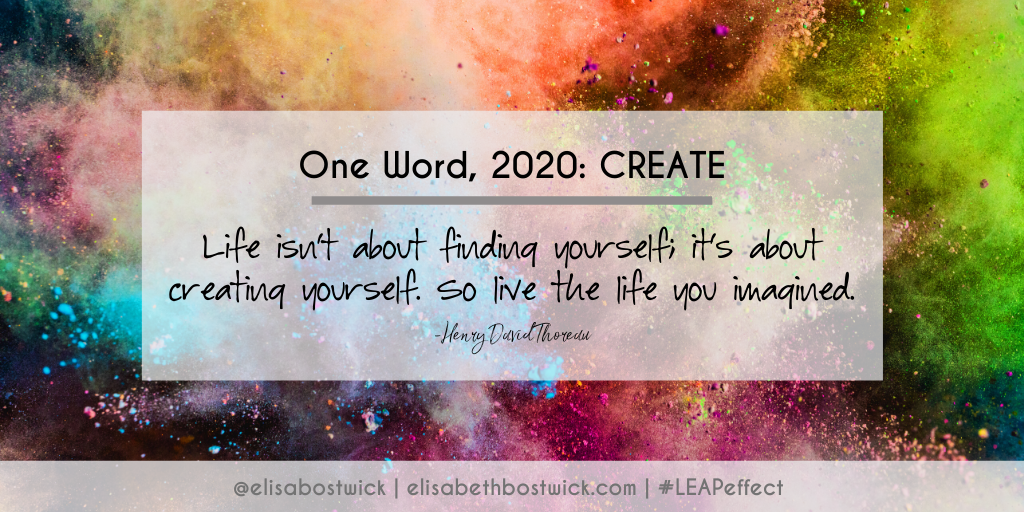 One Word, 2020: CREATE