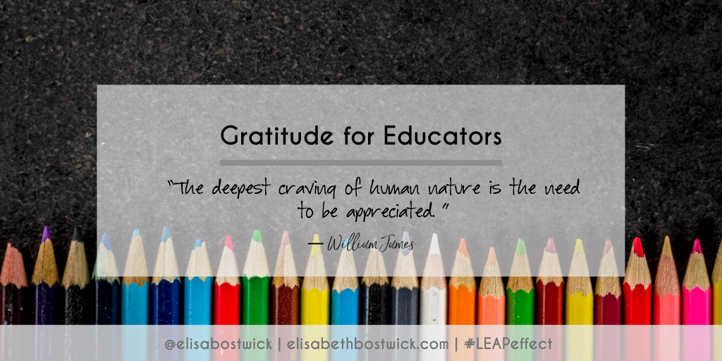 Gratitude for Educators: Ideas on How We Can Uplift Others